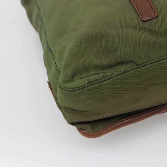 PRADA Tote Bag nylon metal Yellow Gold Auth bs28696 - Picture 4 of 16